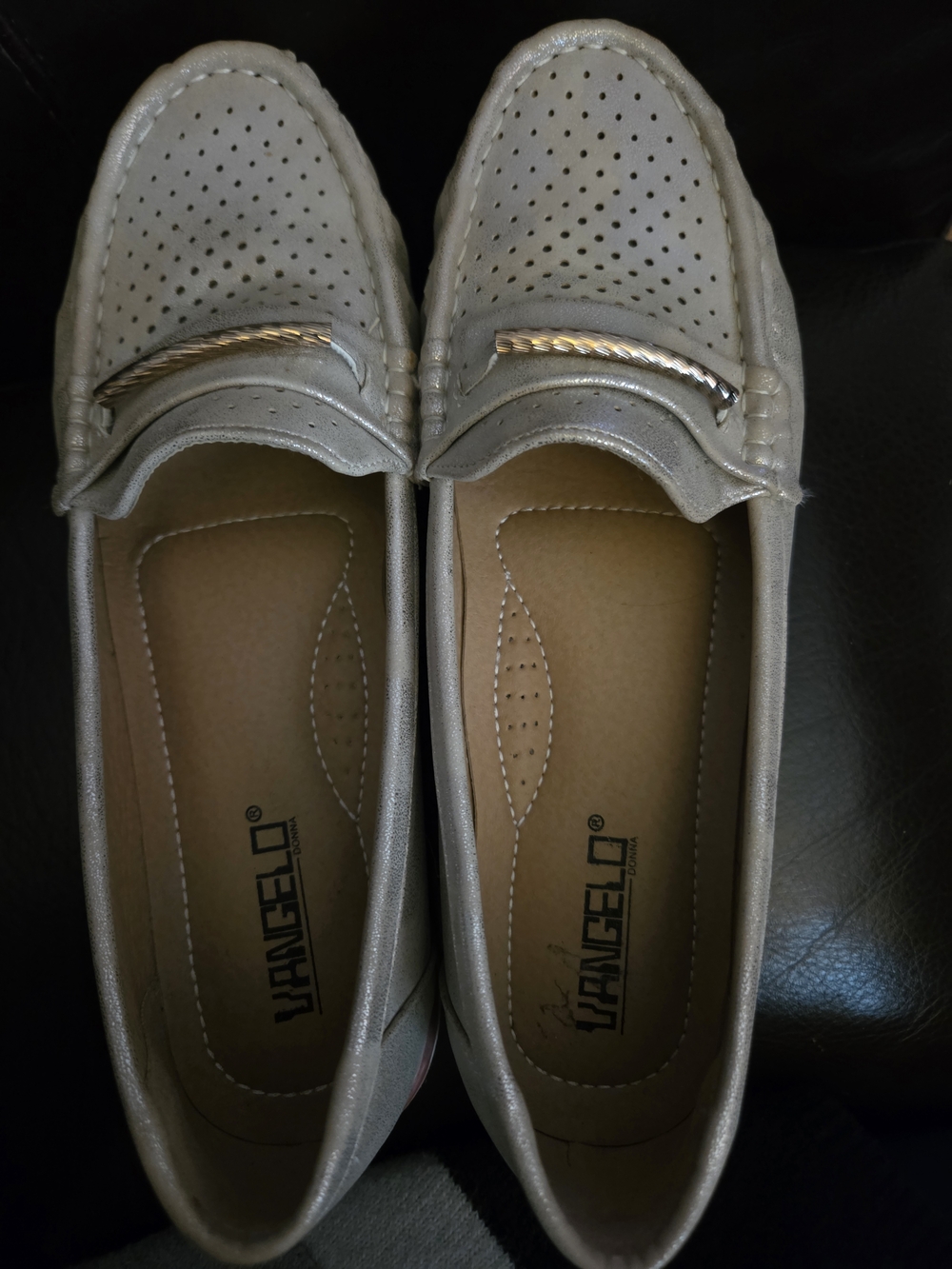 Women’s Vangelo Donna Loafers Beige Comfort Slip-On Shoes Size EU38 US7